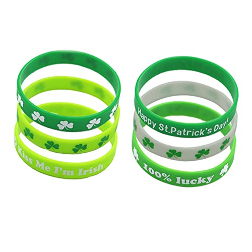 SKISUNO 12St st. Patricks Day Armbänder st.patricks day accessories saint patricks day accessoires Patrick-Armband Kleeblatt armband armreif Paare Armbänder Geschenke Partyzubehör Yingschi von SKISUNO