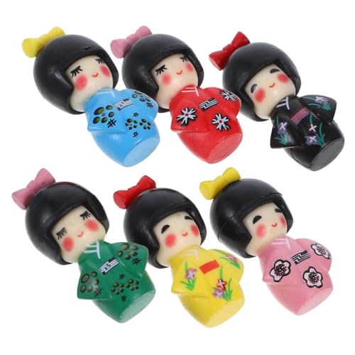 SKISUNO 18 STK Kimono-Puppenschmuck japanische tischdekoration Miniatur-Gartendekorationen Fee Kinder Puppen kinderpuppe Mädchenspielzeug Cars Spielzeug PVC-Puppenspielzeug Puppe Spielzeug von SKISUNO