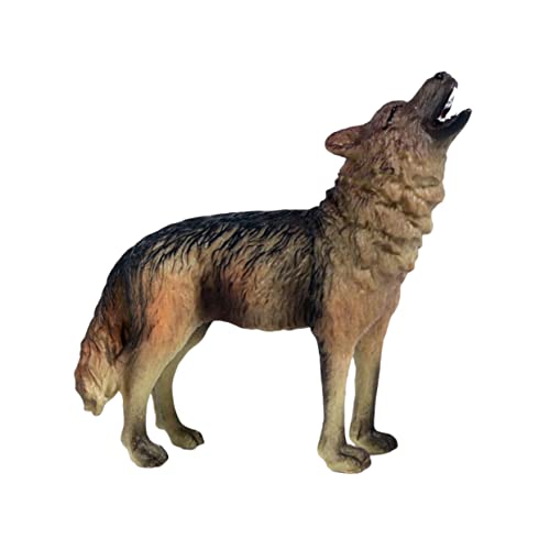 SKISUNO 1Stk Kinderspielzeug Mini-Spielzeug lebensechter Wolf gefälschte Wolfsfigur Mini-Wolf-Statue Gruselspielzeug Mikro-Landschaftsdekor Tier Spielzeuge fest Modell schmücken Skulptur von SKISUNO