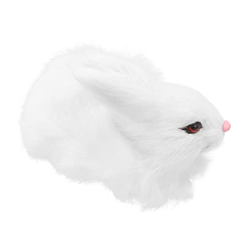 SKISUNO Mini Plüschkaninchen Deko Lebensnahes Hase Modell Für Zuhause Kinderfreundlich Leicht Und Tragbar Perfektes Für Ostern Und Weiß SKISUNO Mini Plüschkaninchen Deko Lebensnahes Hase Modell Für Zuhause Kinderfreundlich Leicht Und Tragbar Perfektes Für Ostern Und Weiß von SKISUNO