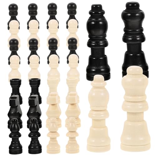 SKISUNO 2 Sätze Holz Schachfiguren Ersatz Mini Holzschachspiel Zubehör für Teamspiel Stabil Langlebig Farblich Getrennt ohne Brett SKISUNO 2 Sätze Holz Schachfiguren Ersatz Mini Holzschachspiel Zubehör für Teamspiel Stabil Langlebig Farblich Getrennt ohne Brett von SKISUNO