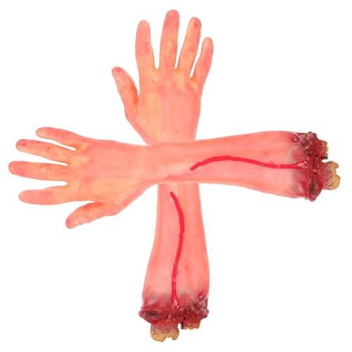 SKISUNO 2 Stck. Halloween Dekoration Realistische Blutige Abgetrennte Hände Prop Gruselige Fake Hände für Horror-Partys Bühnenrequisiten und Spukhaus-deko Halloween Requisite SKISUNO 2 Stck. Halloween Dekoration Realistische Blutige Abgetrennte Hände Prop Gruselige Fake Hände für Horror-Partys Bühnenrequisiten und Spukhaus-deko Halloween Requisite von SKISUNO