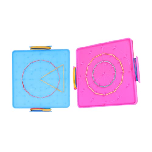 SKISUNO 2 Stück Doppelseitiges Geoboard Kunststoff Nagelbrett Für Grundschule Mathe Lernspielzeug Mit Gummibändern In Blau Für Stem Unterricht Interaktives Lernwerkzeug SKISUNO 2 Stück Doppelseitiges Geoboard Kunststoff Nagelbrett Für Grundschule Mathe Lernspielzeug Mit Gummibändern In Blau Für Stem Unterricht Interaktives Lernwerkzeug von SKISUNO