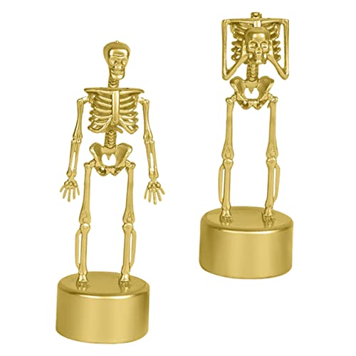 SKISUNO 2 Stück Halloween Skelette Figuren Als Gruselige Tischdekoration Hochwertiges Kunststoffmaterial Ideal Für Halloween Partys Und Als Sammlerstücke Perfekt Für Drinnen Und von SKISUNO