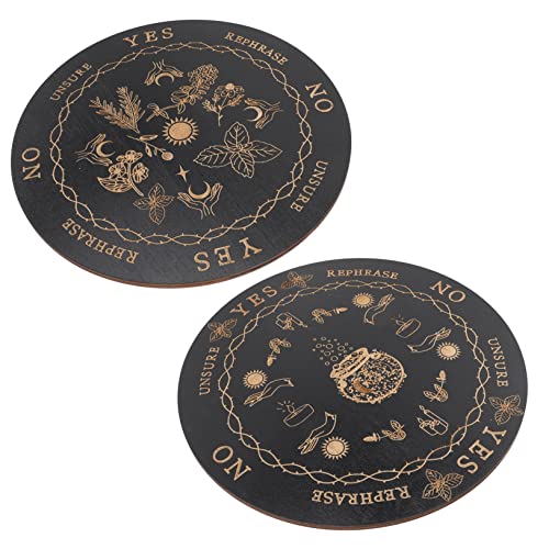 SKISUNO 2 Stück Holz Divinationstafel mit Klarer Gravur Vintage Wahrsagebrett für Altar Deko und Entscheidungshilfe Langlebiges Holz für Anfänger und Spirituelle Anwendungen SKISUNO 2 Stück Holz Divinationstafel mit Klarer Gravur Vintage Wahrsagebrett für Altar Deko und Entscheidungshilfe Langlebiges Holz für Anfänger und Spirituelle Anwendungen von SKISUNO