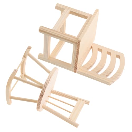 SKISUNO 2 Stück Miniatur DIY Holz Schaukelstuhl und Kleiner Stuhl Teiliges für Kreative Handarbeit Puppenhaus Dekoration Fördert Feinmotorik und Künstlerisches Gestalten SKISUNO 2 Stück Miniatur DIY Holz Schaukelstuhl und Kleiner Stuhl Teiliges für Kreative Handarbeit Puppenhaus Dekoration Fördert Feinmotorik und Künstlerisches Gestalten von SKISUNO