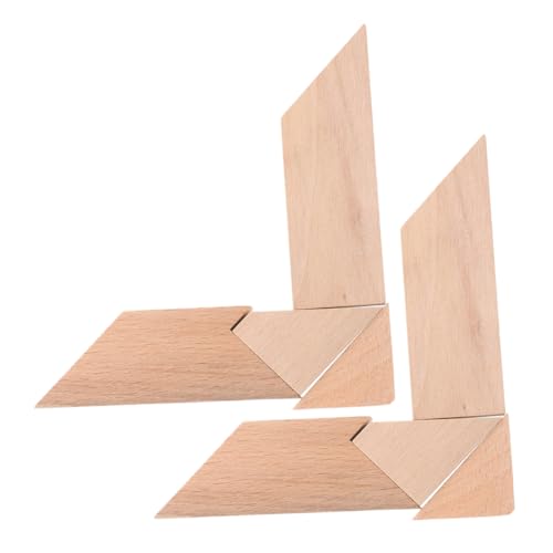 SKISUNO 2 Stücke T-Form Holz Puzzle Spielzeug Für Kinder Kinder Spaß Gehirn Teaser Puzzle Für Kognitive Entwicklung Und Mathe Lernen von SKISUNO