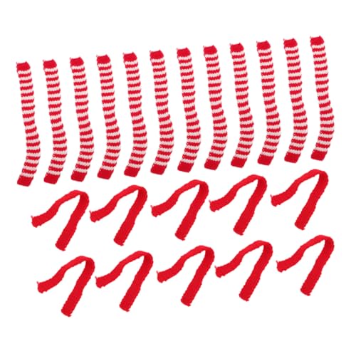 SKISUNO 20 Stück Teiliges Mini strickschal Zarter Wolle Rot weiß und Rot grün Gestreift Leichte Strapazierfähige Mini schals für Puppen Dekorationen und DIY bastelprojekte SKISUNO 20 Stück Teiliges Mini strickschal Zarter Wolle Rot weiß und Rot grün Gestreift Leichte Strapazierfähige Mini schals für Puppen Dekorationen und DIY bastelprojekte von SKISUNO