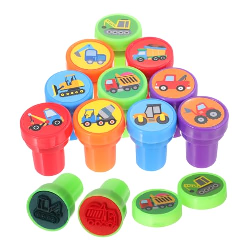 SKISUNO 20 Stück Teiliges Stempelset Baustellenfahrzeuge Kinderstempel mit Verschiedenen Mustern Leichte Kunststoffstempel für Scrapbooking DIY Basteln und Baustellenparty SKISUNO 20 Stück Teiliges Stempelset Baustellenfahrzeuge Kinderstempel mit Verschiedenen Mustern Leichte Kunststoffstempel für Scrapbooking DIY Basteln und Baustellenparty von SKISUNO
