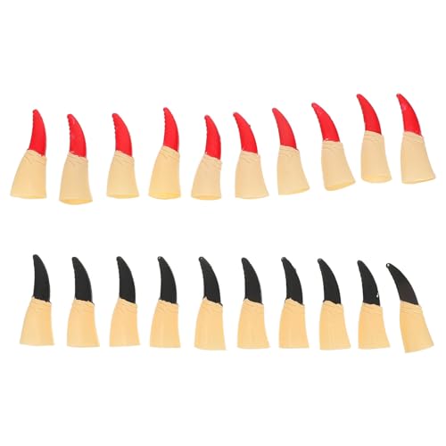 SKISUNO 20 Stücke Halloween Requisiten Gefälschte Finger Claws Halloween Nagel Requisiten Finger Nail Requisiten von SKISUNO