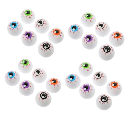 SKISUNO 24 Stück Teiliges Halloween Bunte Hohle Elastische Augäpfel für Gruselige Partydekoration und Stimmungsvolle Raumdekoration SKISUNO 24 Stück Teiliges Halloween Bunte Hohle Elastische Augäpfel für Gruselige Partydekoration und Stimmungsvolle Raumdekoration von SKISUNO