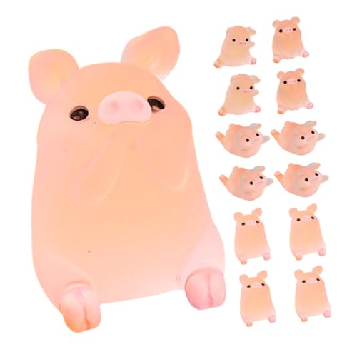 SKISUNO Schweinchen Spielzeug Miniatur Schweine Figuren Aus Resin Niedliche Garten Dekoration Mischstil Tier Miniatur Für Kreative DIY Projekte Und Als Für Tierliebhaber Hug Glücksschweinchen von SKISUNO