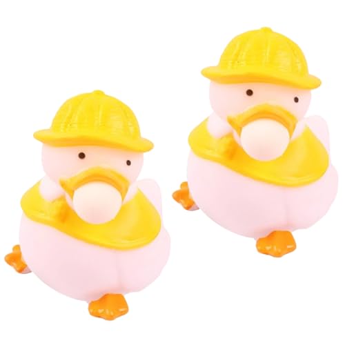 SKISUNO 2pcs Ente Squeeze Toys Haushaltsquetschern Spielzeugfarbige Ente Zimtspielzeug Elastic Dehnes Spielzeug von SKISUNO