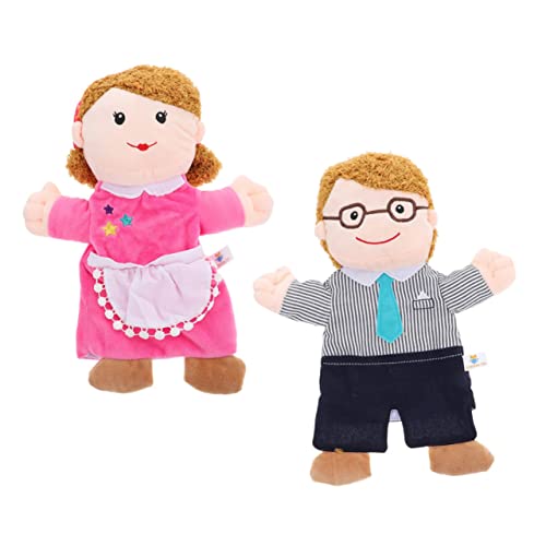 SKISUNO 2pcs Family Puppet Kleinkind Kinder Erwachsene Puppenmama Mama Papa Puppenspieltheater von SKISUNO