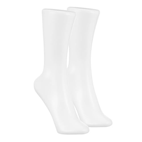 SKISUNO 2st Modellbeinform Socken Fußmodell Mannequin-fußanzeige Socken Fuß Schaufensterpuppe Fußschaufensterpuppe Für Damen Schaufensterpuppe Fuß Socken-display-modell Weiß Plastik von SKISUNO