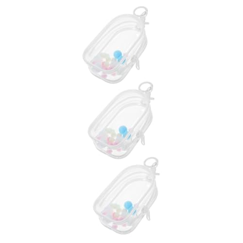 SKISUNO 3 Sätze Babytasche Zeigen Plüschtier Reise-Schmuckbeutel Puppen Tasche für Actionfiguren Tragetasche für Puppen Doll Tragetasche Puppentragetasche Mini transparente Tasche PVC von SKISUNO