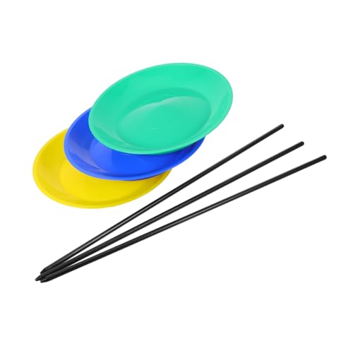 SKISUNO 3 Satz Jonglierteller mit Stab Rotierende Kunststoff-zirkusteller für Balance-Training Profi-jonglier Artistikspielzeug für Straßen Bühnenauftritte Leicht und Tragbar SKISUNO 3 Satz Jonglierteller mit Stab Rotierende Kunststoff-zirkusteller für Balance-Training Profi-jonglier Artistikspielzeug für Straßen Bühnenauftritte Leicht und Tragbar von SKISUNO
