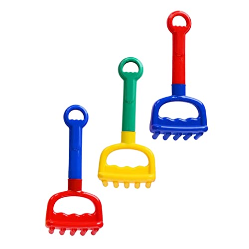 SKISUNO 3 Teiliges Sandspielzeug Set Für Bunte Sandrake Spielzeuge Und Ideal Für Strand Sandkasten Und Outdoor Aktivitäten Perfekt Für Kleine Abenteurer von SKISUNO