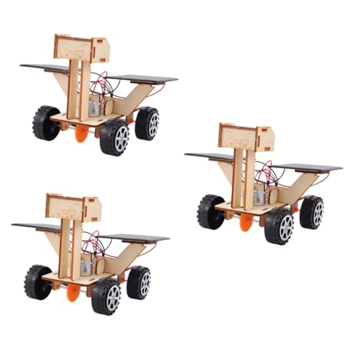 SKISUNO 3 Stück Technologie DIY Handgefertigte Zusammengebaute Spielzeuge Kidcraft Spielset Modellbau Solarspielzeug Kits Solar Mond Rover Spielzeug Puzzle Spielzeug Kinderspielzeug von SKISUNO