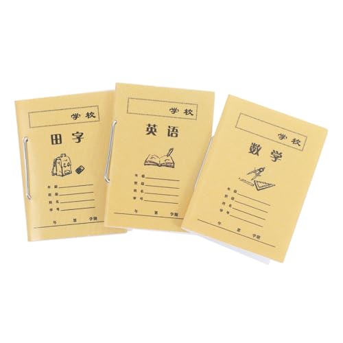 SKISUNO 3 Stück Teiliges Miniatur Übungshefte Detailreiche Puppenhaus Dekoration Leichte Mini Bücher für Miniatur Lernszene Stilvolle Begleiter für Puppenstube SKISUNO 3 Stück Teiliges Miniatur Übungshefte Detailreiche Puppenhaus Dekoration Leichte Mini Bücher für Miniatur Lernszene Stilvolle Begleiter für Puppenstube von SKISUNO