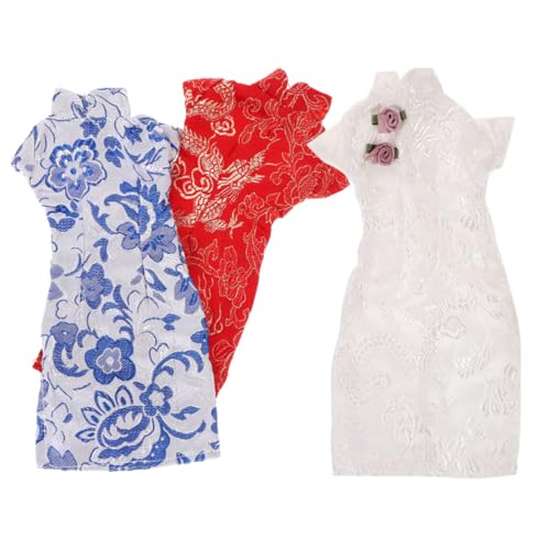 SKISUNO 3 Stück Teiliges Puppen Cheongsam in Leuchtenden Farben Wiederverwendbare Kompakte Puppenkleidung im Chinesischen Stil Geeignet für Puppen zum Ankleiden und Sammeln SKISUNO 3 Stück Teiliges Puppen Cheongsam in Leuchtenden Farben Wiederverwendbare Kompakte Puppenkleidung im Chinesischen Stil Geeignet für Puppen zum Ankleiden und Sammeln von SKISUNO