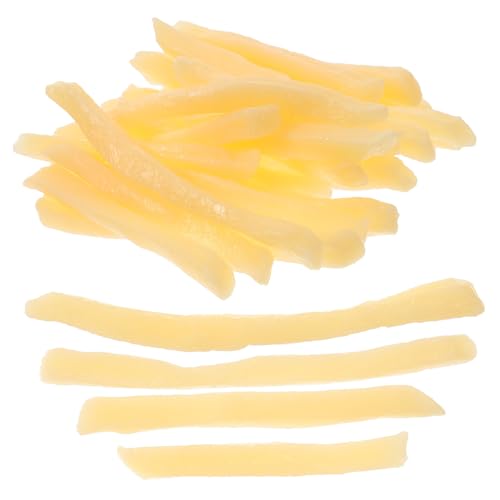 SKISUNO 30 Stück Simulation Pommes Frites Modell Filz Spiellebensmittel Künstliche Lebensmittel Pommes Frites Scherzspielzeug Gefälschte Pommes Frites Spiellebensmittel Spiellebensmittel von SKISUNO