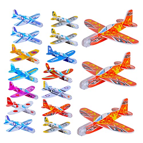 SKISUNO 30 Stück Wurfsegelflugzeuge Outdoor Spielzeug Für Kinder Flugzeugmodell Wurfflugzeug Flugzeugwerfer Spielzeug Airplane Toys von SKISUNO