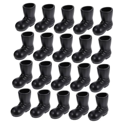 SKISUNO 30st Weihnachtsstiefeletten Puppenstubenstiefel Mini-weihnachtsmann-Stiefel Mini-Stiefel-Modell Puppenhaus-kostüm-dekor Mini-weihnachtsmann-Schuhe Minipuppenschuhe Miniatur Sport von SKISUNO