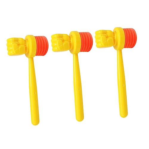 SKISUNO 3St -Hammer belohnung Kinder Werkzeug für Kinder zabawki stymulujące rozwój quietschender Hammer Kinder spielset Spiel Requisiten Kinderhammer Spielzeug Plastik Yellow von SKISUNO