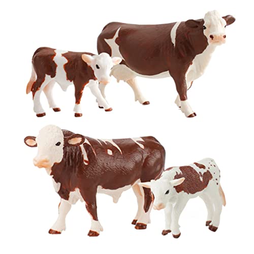 SKISUNO 4 STÜCKE Teiliges Kuh Spielset Realistische Bauernhoftier Modelle Kindgerechtes Lernspielzeug Langlebig Sicher Pädagogisch SKISUNO 4 STÜCKE Teiliges Kuh Spielset Realistische Bauernhoftier Modelle Kindgerechtes Lernspielzeug Langlebig Sicher Pädagogisch von SKISUNO