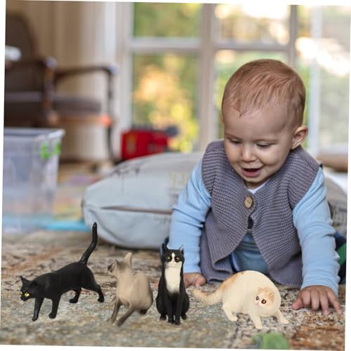 SKISUNO 4 Stück Realistische Katzenfigur Deko Katze Miniatur Modell für Garten und Schreibtisch Lebensechte Tierfigur Lernspielzeug für Katzenliebhaber SKISUNO 4 Stück Realistische Katzenfigur Deko Katze Miniatur Modell für Garten und Schreibtisch Lebensechte Tierfigur Lernspielzeug für Katzenliebhaber von SKISUNO