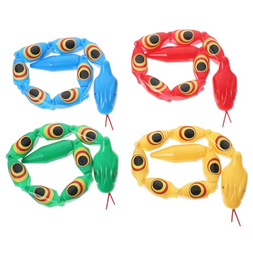 SKISUNO 4 Stück Teiliges Bunte Kunststoff Schlangen mit Biegsamen Gelenken Realistische Simulation für Scherzartikel und Gartendeko Sicherer Kunststoff als Lustiges Party SKISUNO 4 Stück Teiliges Bunte Kunststoff Schlangen mit Biegsamen Gelenken Realistische Simulation für Scherzartikel und Gartendeko Sicherer Kunststoff als Lustiges Party von SKISUNO