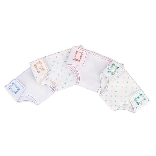 SKISUNO 4 Stück Teiliges Puppenwindeln aus Waschbarem mit Verstellbarem Klettband Geeignet für Puppen Wiederverwendbar für Eltern Junge Mädchen Rollenspiele und Selbstständigkeitstraining SKISUNO 4 Stück Teiliges Puppenwindeln aus Waschbarem mit Verstellbarem Klettband Geeignet für Puppen Wiederverwendbar für Eltern Junge Mädchen Rollenspiele und Selbstständigkeitstraining von SKISUNO