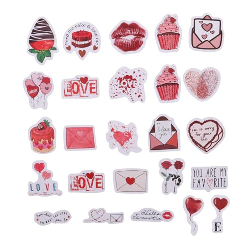 SKISUNO Valentine Love Scrapbook Supplies 46 Herz-Aufkleber-Pack Mini-kit Für Partys von SKISUNO