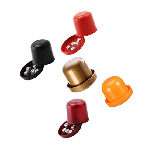 SKISUNO 5 Sätze Würfelbecher mit Sockel Extra und Bruchsicher Inklusive Farbigen Würfeln Schwarz Rot Orange Gold Perlmutt für Ktv Bar und Lustige Würfelspiele rutschfest und Langlebig SKISUNO 5 Sätze Würfelbecher mit Sockel Extra und Bruchsicher Inklusive Farbigen Würfeln Schwarz Rot Orange Gold Perlmutt für Ktv Bar und Lustige Würfelspiele rutschfest und Langlebig von SKISUNO