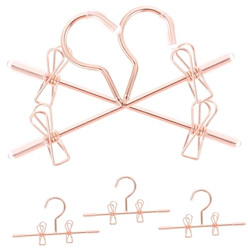 SKISUNO 5 Stück Mini Kleiderbügel aus Metall in Roségold Simulation Mini Puppenbügel für Puppenkleidung Stabil ohne Kanten für Puppenschrank und Miniatur Haushalt SKISUNO 5 Stück Mini Kleiderbügel aus Metall in Roségold Simulation Mini Puppenbügel für Puppenkleidung Stabil ohne Kanten für Puppenschrank und Miniatur Haushalt von SKISUNO