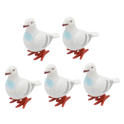 SKISUNO 5 Stück Teiliges Aufziehspielzeug Taube Kleine Tauben Figuren Wind up Springende Cartoon Tiere Leicht Tragbar für Drinnen und Draußen SKISUNO 5 Stück Teiliges Aufziehspielzeug Taube Kleine Tauben Figuren Wind up Springende Cartoon Tiere Leicht Tragbar für Drinnen und Draußen von SKISUNO