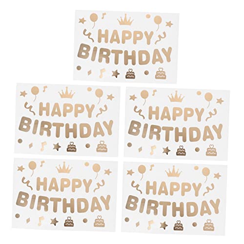 SKISUNO 5St zum Geburtstag Aufkleber zum Geburtstag-Ballonaufkleber individuelle Aufkleber zum Geburtstag abnehm Aufkleber wandsticker Buchstabenaufkleber von SKISUNO