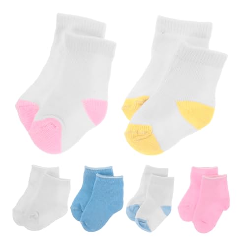 SKISUNO 6 Paar Farbige Kurze Socken, Kleine Puppensocken, Puppen-dekorationssocken, Puppenkostüm, Ersatzzubehör Für 18-Zoll-Puppen von SKISUNO