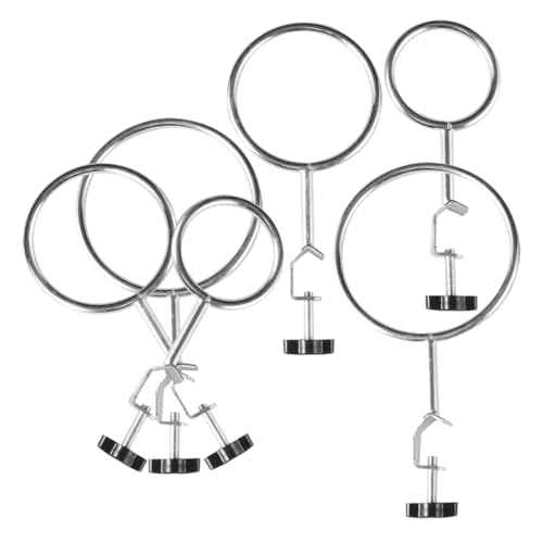 SKISUNO 6 Stück Labor-retorten-stützständer, Retorten-stützring-klemme, Retorten-Klemmen-stützring, Laborständer Für Chemie-Physik-laborarbeiten von SKISUNO
