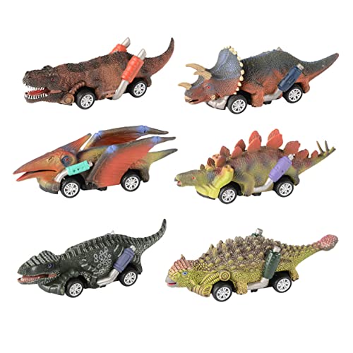 SKISUNO 6St Dinosaurier-Spielzeugauto kreatives Autospielzeug im Tierstil Kinderautos Spielzeug Kinder puppenwagen kinderspielzeug Auto Dinosaurier-Geburtstagsparty-Zubehör Junge Spielzeug von SKISUNO