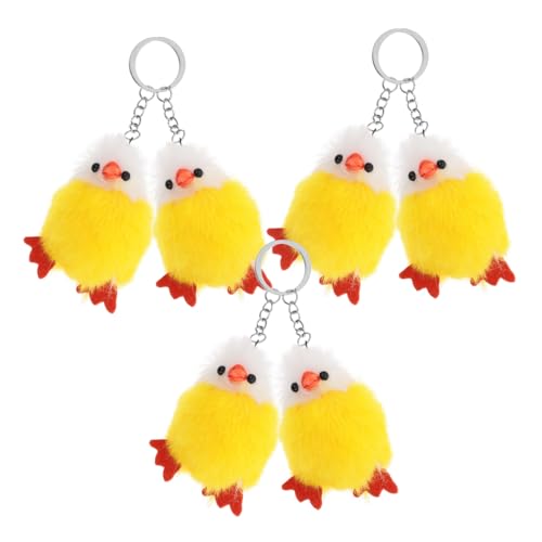 SKISUNO 6stücke Plüsch Hühnchen Schlüsselanhänger Süße Plüsch Schlüsselketten Für Ostern Und Partytüten Kuschelige Für Taschen Und Schlüssel SKISUNO 6stücke Plüsch Hühnchen Schlüsselanhänger Süße Plüsch Schlüsselketten Für Ostern Und Partytüten Kuschelige Für Taschen Und Schlüssel von SKISUNO