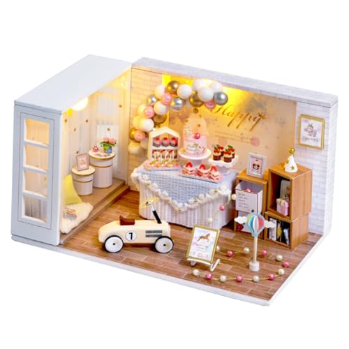 SKISUNO DIY Miniatur Holzhaus Bausatz Handmontiertes Miniaturhaus Modellspielzeug Wasserbasierte Farbe Ungiftig Robustes Material Bastelset für Erwachsene Perfektes für Valentinstag SKISUNO DIY Miniatur Holzhaus Bausatz Handmontiertes Miniaturhaus Modellspielzeug Wasserbasierte Farbe Ungiftig Robustes Material Bastelset für Erwachsene Perfektes für Valentinstag von SKISUNO