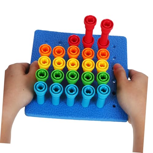 SKISUNO Frühförderung Pegboard für Kleinkinder Teiliges Steckspiel zur Feinmotorik Entwicklung Hand Auge Koordination Fördert Sortieren Zählen Interaktives Lernspielzeug SKISUNO Frühförderung Pegboard für Kleinkinder Teiliges Steckspiel zur Feinmotorik Entwicklung Hand Auge Koordination Fördert Sortieren Zählen Interaktives Lernspielzeug von SKISUNO