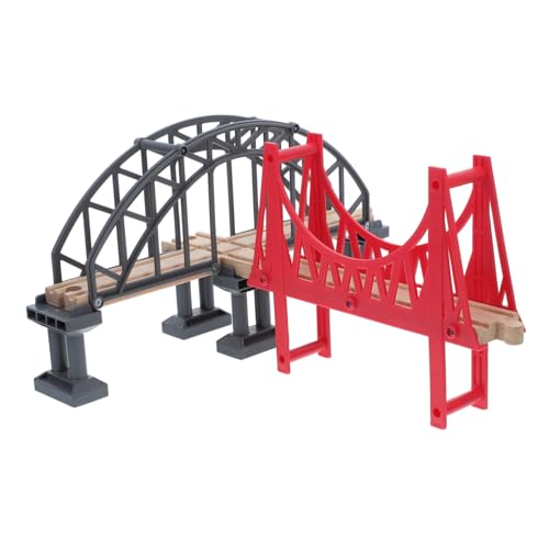 SKISUNO Holzeisenbahn Brückenzubehör Hängebrücken Set mit Brückenpfeilern für DIY Spielzeugzug Kompatibel mit Holzschienen Fördert Kreatives Bauen und Motorische Entwicklung bei Kindern SKISUNO Holzeisenbahn Brückenzubehör Hängebrücken Set mit Brückenpfeilern für DIY Spielzeugzug Kompatibel mit Holzschienen Fördert Kreatives Bauen und Motorische Entwicklung bei Kindern von SKISUNO