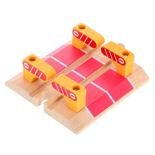 SKISUNO Holzstraßensperre Bahnsteig Zubehör aus Holz für Holzeisenbahn Ab Jahren Lernspielzeug Kreativität und Feinmotorik SKISUNO Holzstraßensperre Bahnsteig Zubehör aus Holz für Holzeisenbahn Ab Jahren Lernspielzeug Kreativität und Feinmotorik von SKISUNO