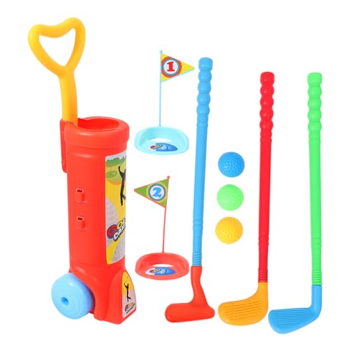 SKISUNO Spielgeräte Für Draußen Kinder Outdoor Spielzeug Golf Set Für 1 Set Golfschläger Für Drinnen Und Draußen Lernspielzeug Für Kleinkinder Outdoor Freizeitspaß Ideal Für Golf Spiele von SKISUNO