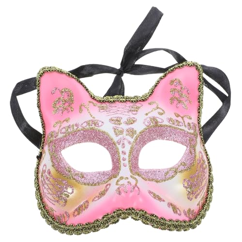 SKISUNO Maske Katze Maskerade Halloween Cosplay Dekorativ Katzenkopf Partyzubehör Partyzubehör Partyzubehör Kunststoff Rosa von SKISUNO