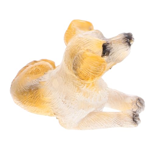 SKISUNO Mini-Hund kleine Welpenfiguren Feengarten Zubehör Mini-Tierfiguren Puppenhaus-Welpe Geburtstagsfeier Dekoration Hundeornament Miniatur-Welpenfiguren lebensechte Hundefigur Plastik von SKISUNO