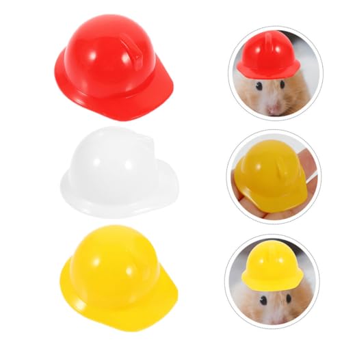 SKISUNO Miniatur Flaschenhelm Miniatur Bauhut Vogelhelm Miniatur Puppen Puppe Miniaturhelme Sicherheitshut Winziger Haustier Schutzhelm Huhn Schutzhelme Kreativer Weinflaschenaufsatz von SKISUNO